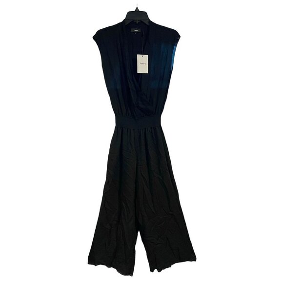 Theory Wide-Leg Draped Silk Jumpsuit - Picture 2 of 4